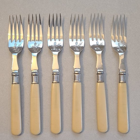 Silver Plated Fishbone Knife & Fork Set - Picture 8 of 10